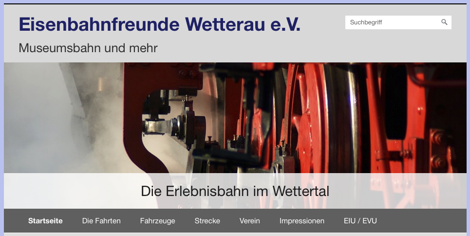 Screenshot der alten Website