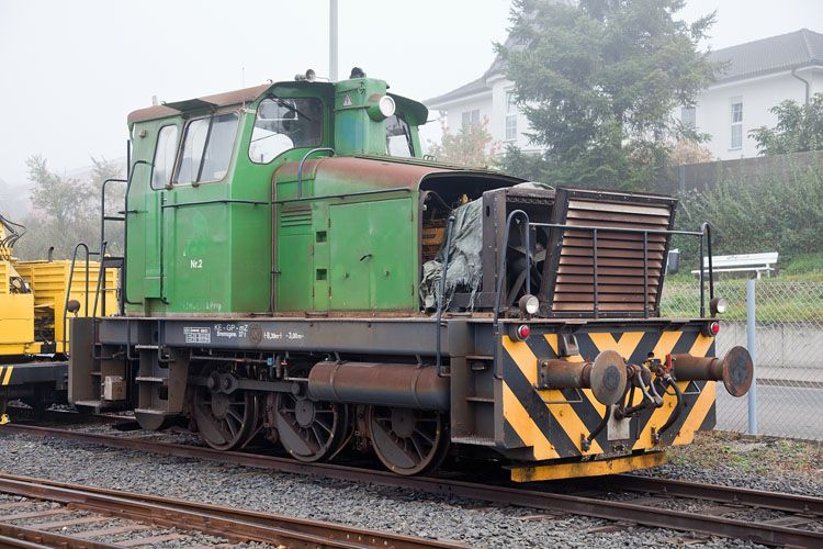 Minna nicht fahrbereit vor der Lokhalle