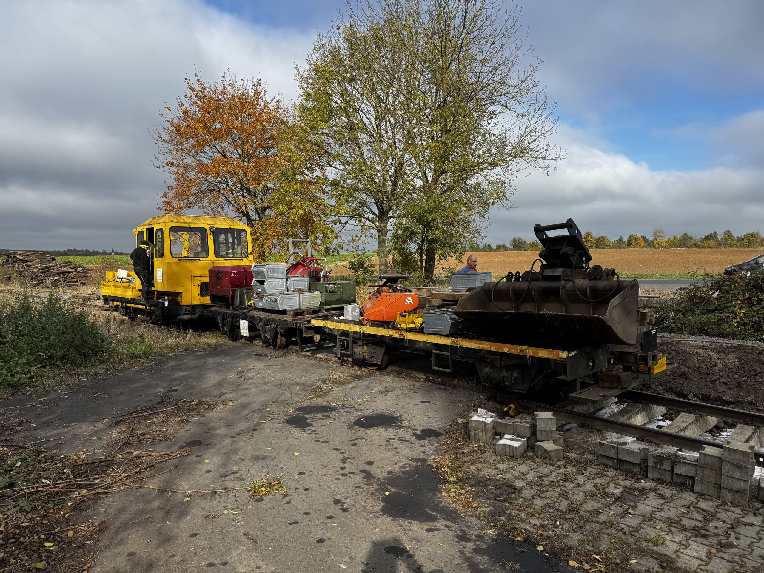 Fortschritte am Bahnhof Münzenberg und neue Baustelle Richtung Griedel