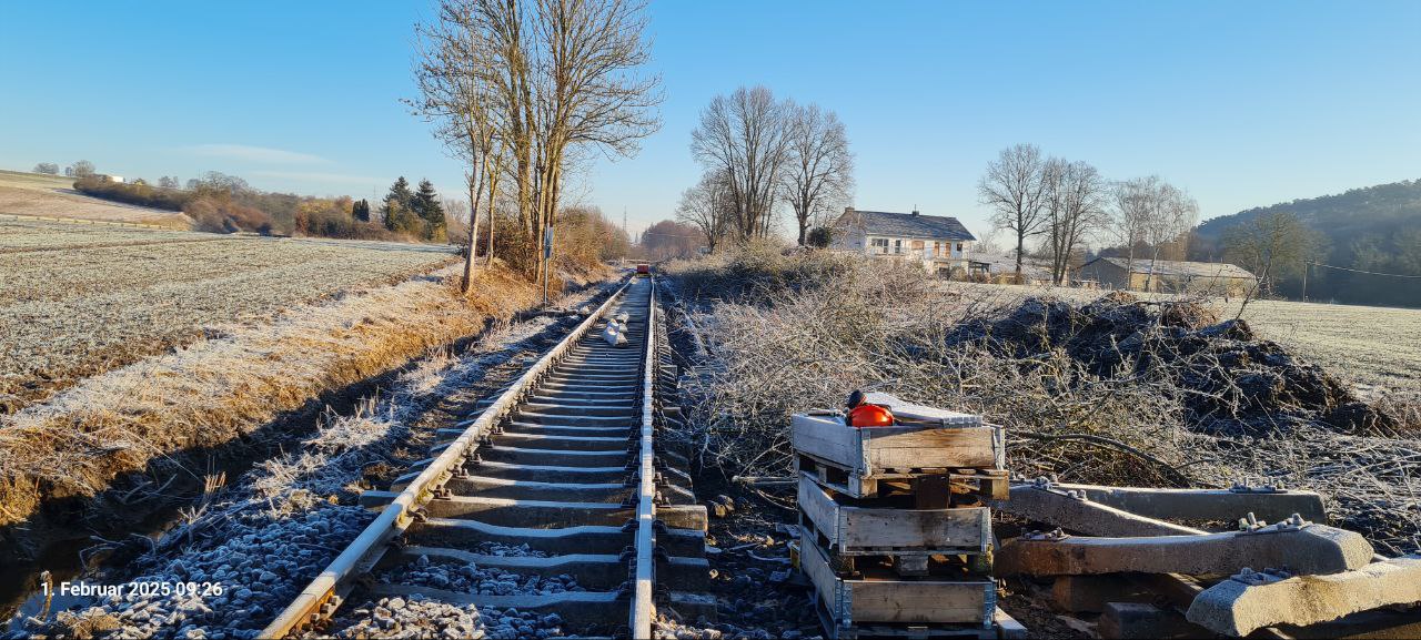 Arbeitsstand im winterlichen Griedel