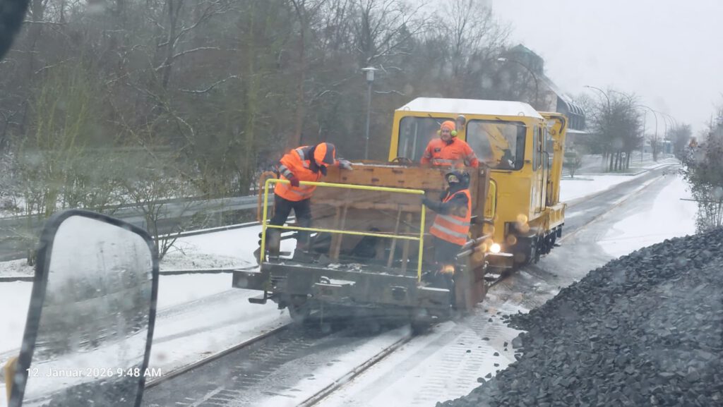 Bei Wind und Wetter - auch im Schnee - wird geschafft