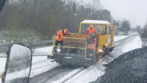 Bei Wind und Wetter - auch im Schnee - wird geschafft