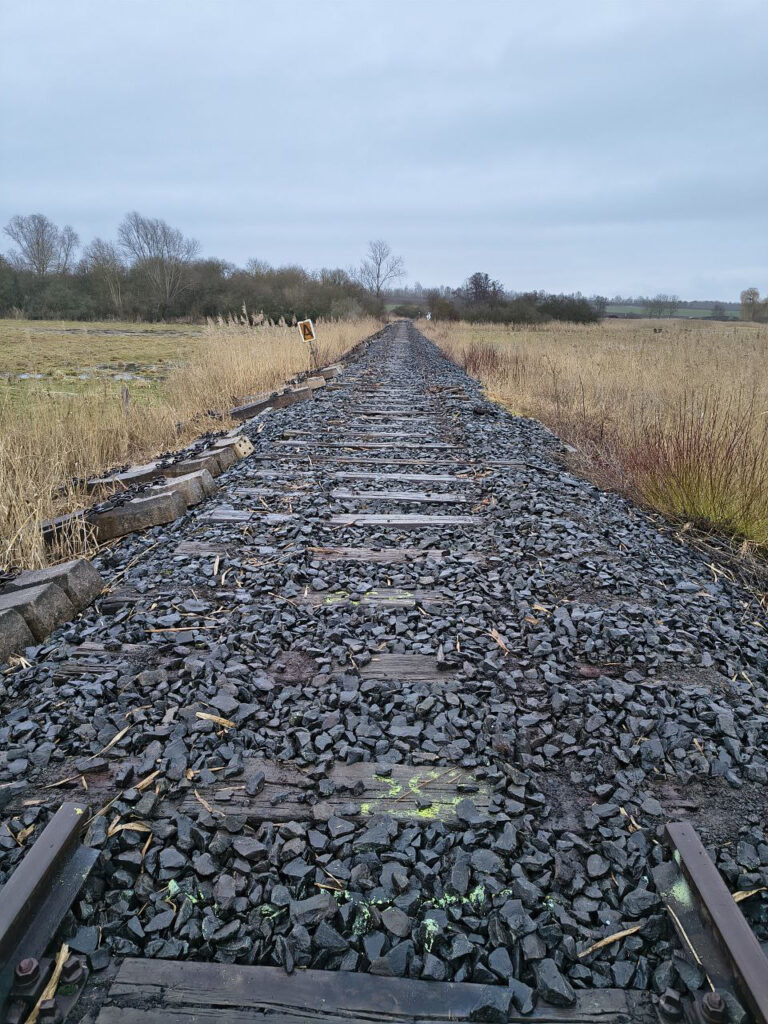 Demontierter Bahn-Wall