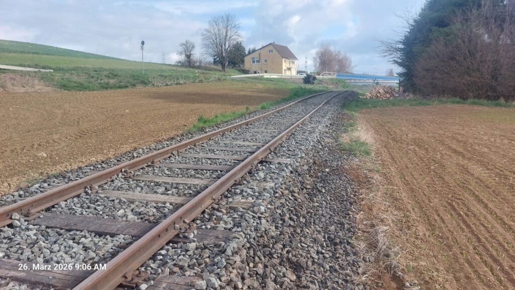 Vor der Spundwand: Der Bahndamm wird wieder erkennbar