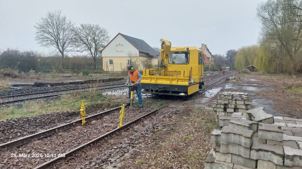 Trotz Regen wird gestopft